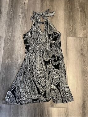 Black & white paisley dress